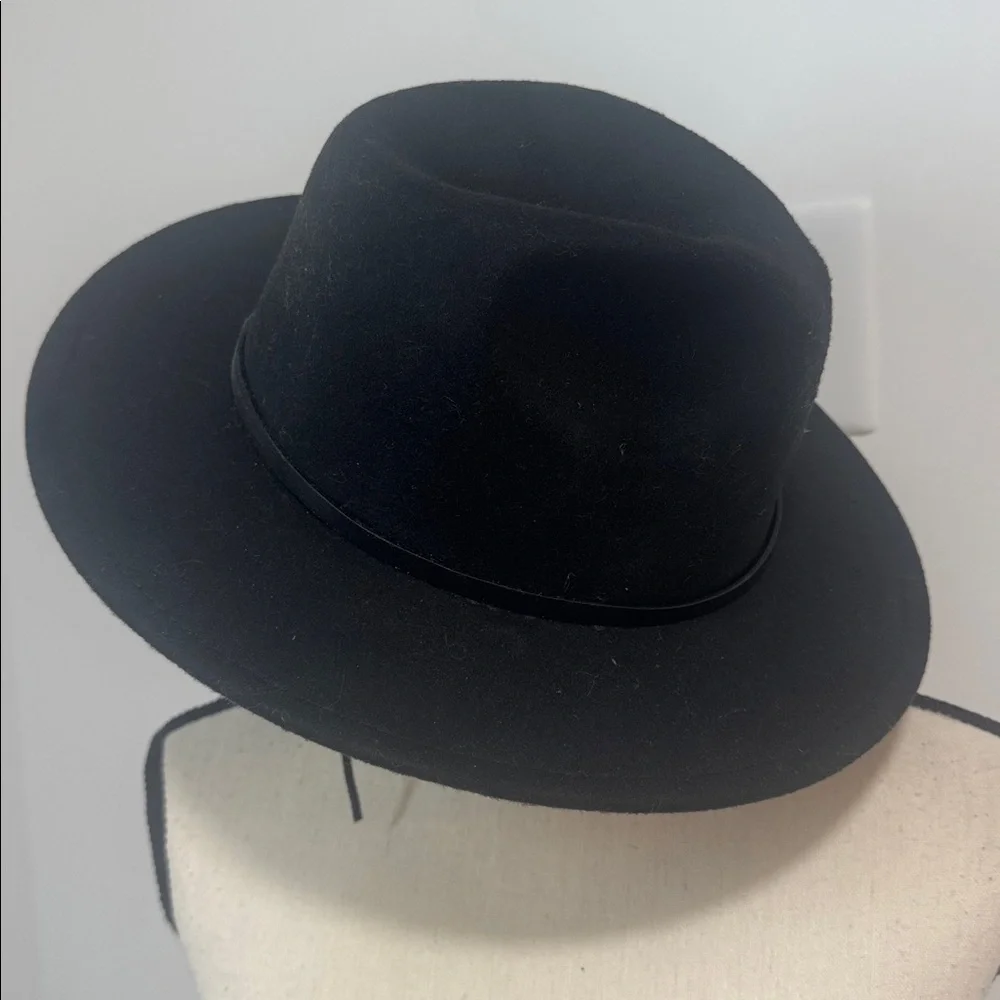 Lulus Black Suede Wide Brim Hat
